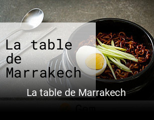 La table de Marrakech réservation de table