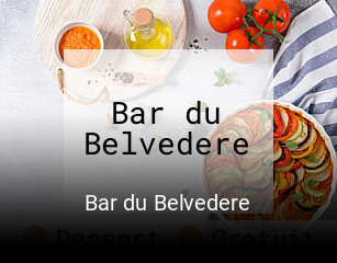 Bar du Belvedere réservation de table