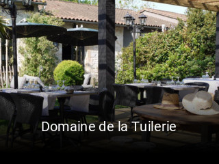 Domaine de la Tuilerie réservation de table