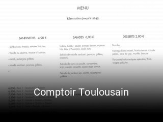 Comptoir Toulousain réservation de table