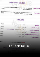 La Table De Lali réservation en ligne