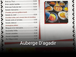 Réserver une table chez Auberge D'agadir maintenant