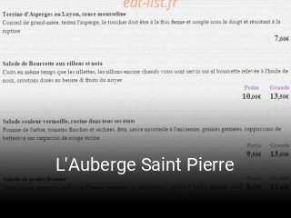 L'Auberge Saint Pierre réservation en ligne