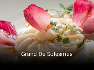 Grand De Solesmes réservation de table