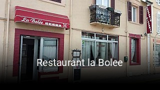 Restaurant la Bolee réservation de table