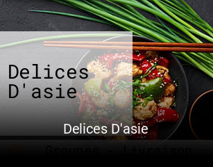 Delices D'asie réservation de table