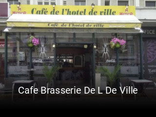 Cafe Brasserie De L De Ville réservation en ligne