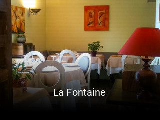 La Fontaine réservation de table