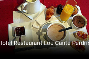 Hotel Restaurant Lou Cante Perdrix réservation de table