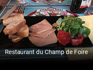Restaurant du Champ de Foire réservation de table