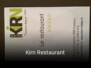 Kirn Restaurant réservation de table