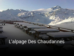 L'alpage Des Chaudannes réservation de table