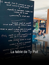La table de Ty Pot réservation