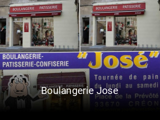 Boulangerie Jose réservation en ligne