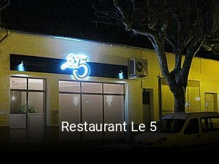 Restaurant Le 5 réservation en ligne