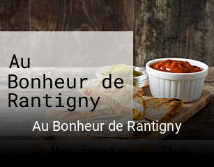 Au Bonheur de Rantigny réservation de table