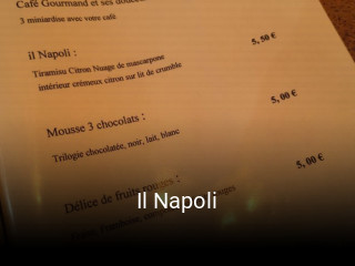Il Napoli réservation de table