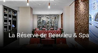 La Réserve de Beaulieu & Spa réservation de table