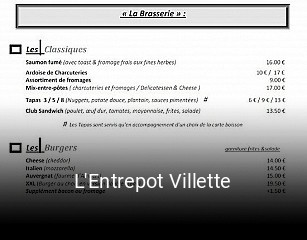 L'Entrepot Villette réservation de table