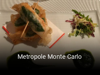 Réserver une table chez Metropole Monte Carlo maintenant