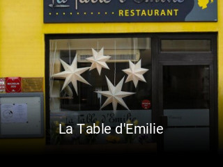 La Table d'Emilie réservation en ligne