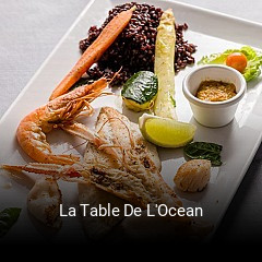 La Table De L'Ocean réservation en ligne