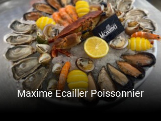 Maxime Ecailler Poissonnier réservation