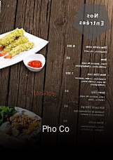 Pho Co réservation de table