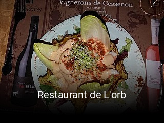 Restaurant de L'orb réservation