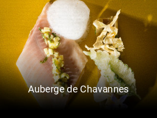 Auberge de Chavannes réservation de table