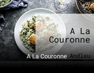 A La Couronne réservation de table