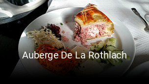Auberge De La Rothlach réservation de table