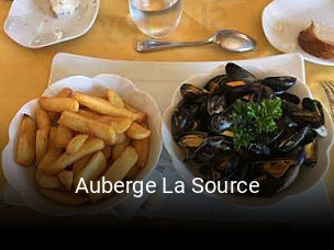 Auberge La Source réservation de table