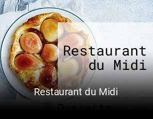 Restaurant du Midi réservation en ligne