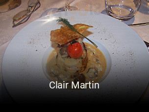 Clair Martin réservation de table