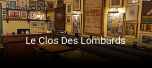 Le Clos Des Lombards réservation de table