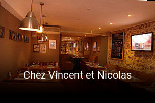 Chez Vincent et Nicolas réservation de table