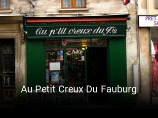 Au Petit Creux Du Fauburg réservation de table