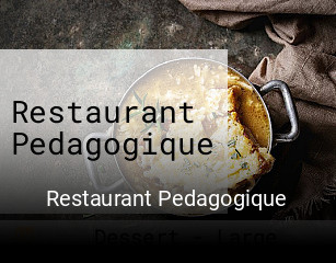 Restaurant Pedagogique réservation en ligne