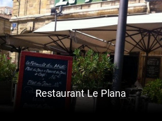 Restaurant Le Plana réservation de table
