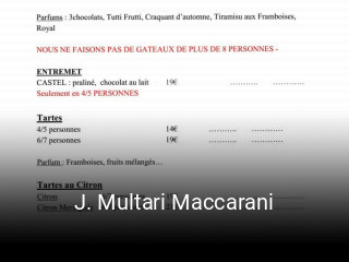 Réserver une table chez J. Multari Maccarani maintenant