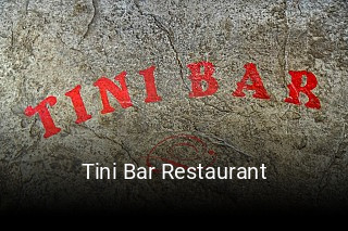 Tini Bar Restaurant réservation de table