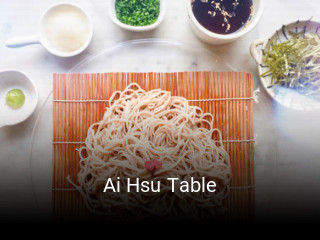 Ai Hsu Table réservation