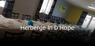 Herberge In D'Hope réservation de table