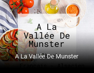 A La Vallée De Munster réservation de table