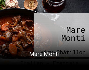 Mare Monti réservation de table