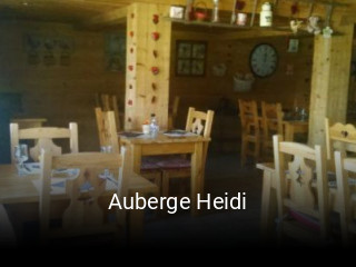 Auberge Heidi réservation de table