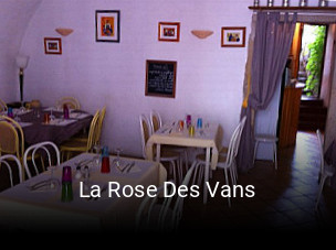Réserver une table chez La Rose Des Vans maintenant