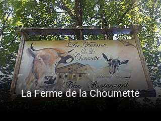 Réserver une table chez La Ferme de la Choumette maintenant