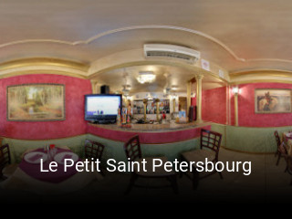 Le Petit Saint Petersbourg réservation de table
